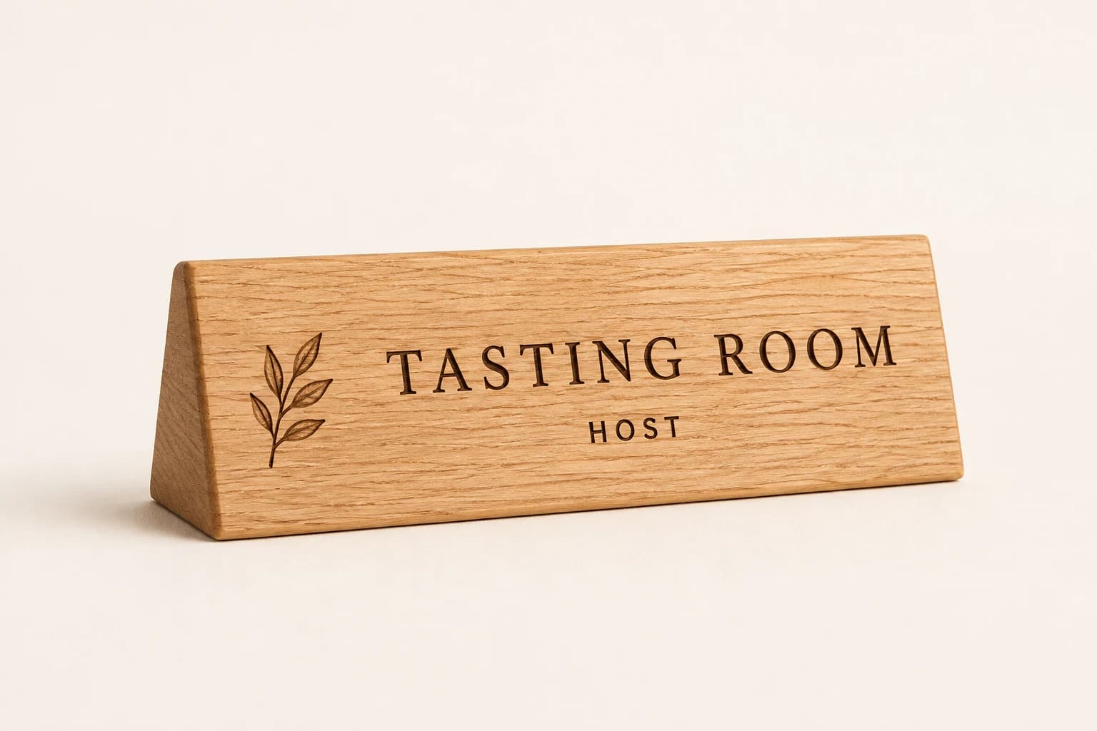 Tasting Room Staff Nameplate original design concept