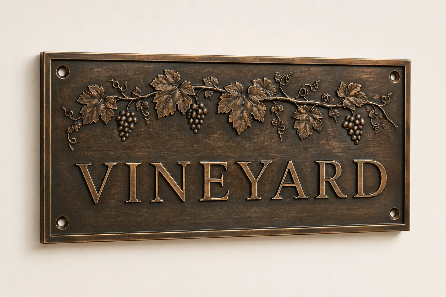 Vineyard & Facility Dedication Plaque original design concept